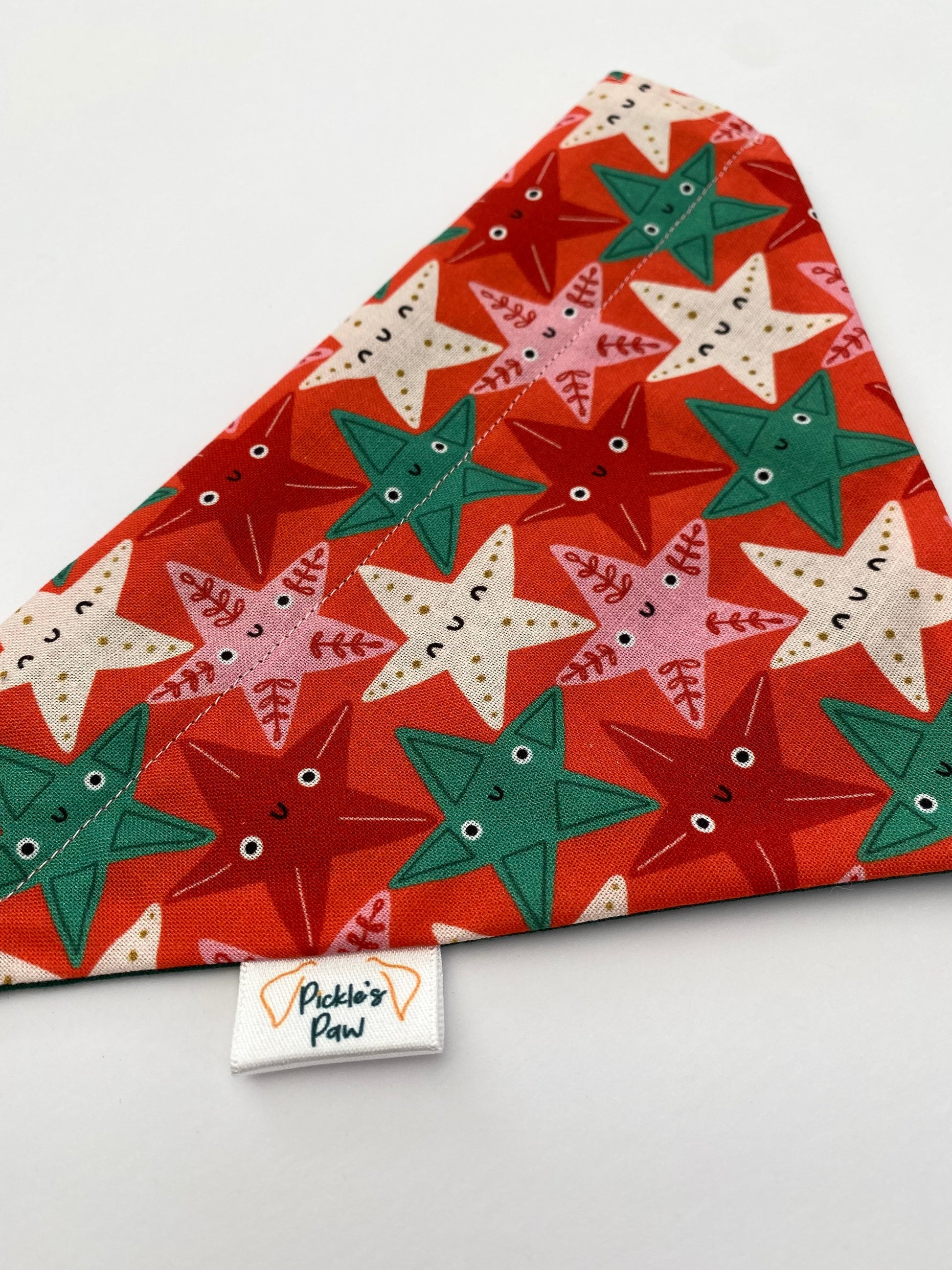 Christmas Stars Dog Bandana Dog Bandanas - PicklesPaw