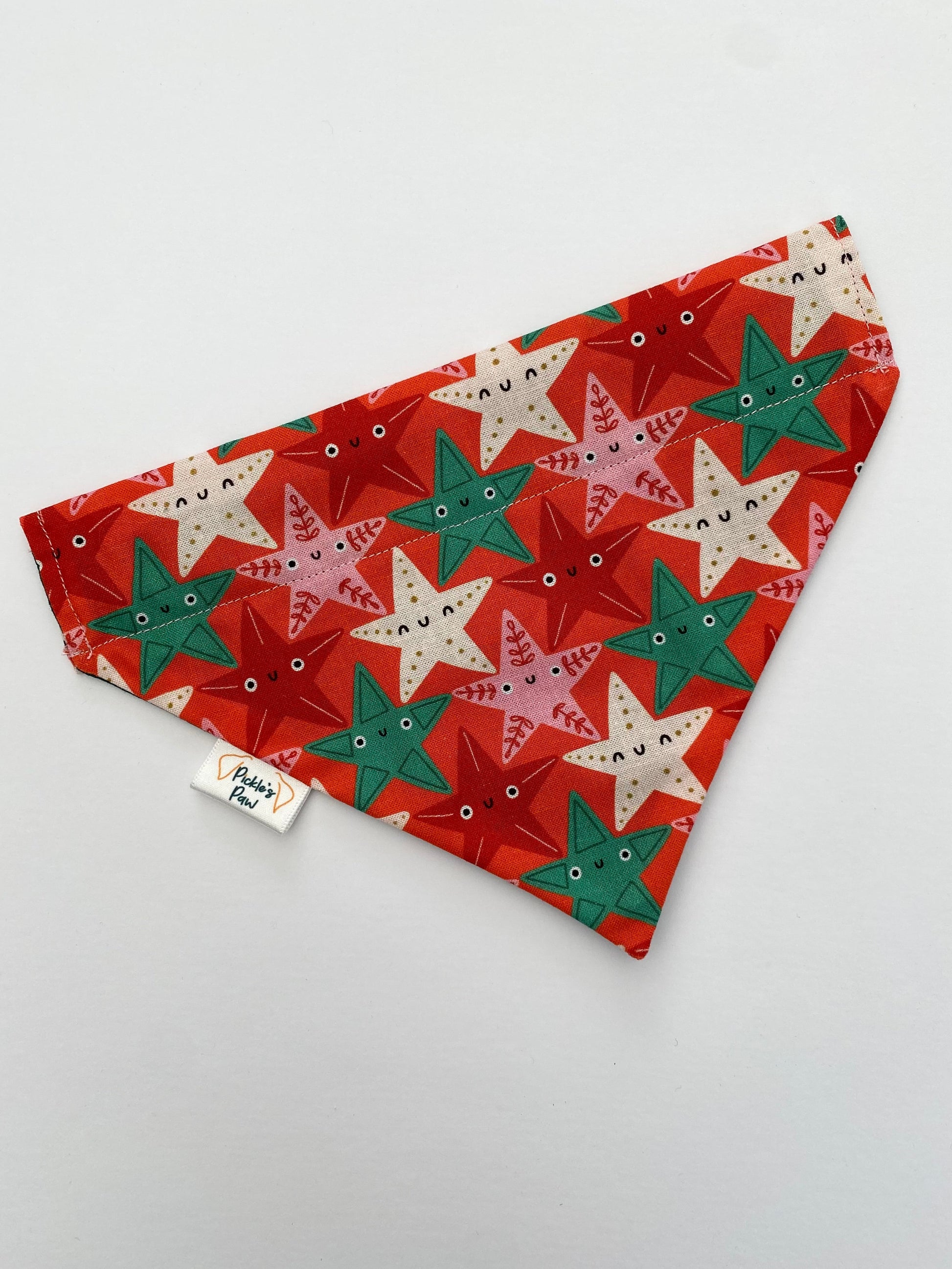 Christmas Stars Dog Bandana Dog Bandanas - PicklesPaw