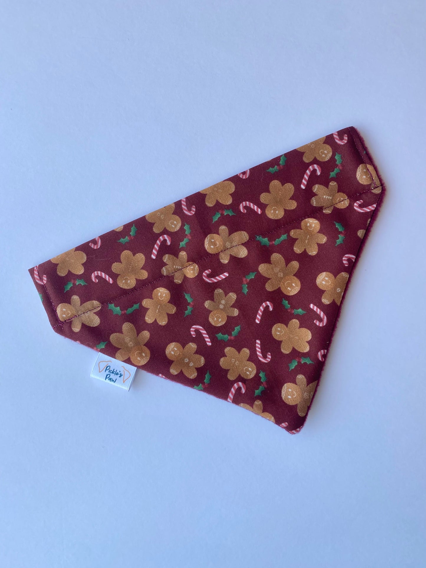 Gingerbread and Candy Canes Dog Bandana Dog Bandanas - PicklesPaw