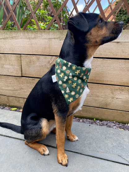 Golden Christmas Dog Bandana Dog Bandanas - PicklesPaw