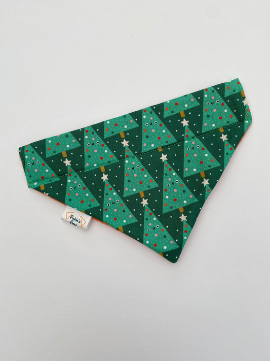 Happy Christmas Trees Dog Bandana Dog Bandanas - PicklesPaw