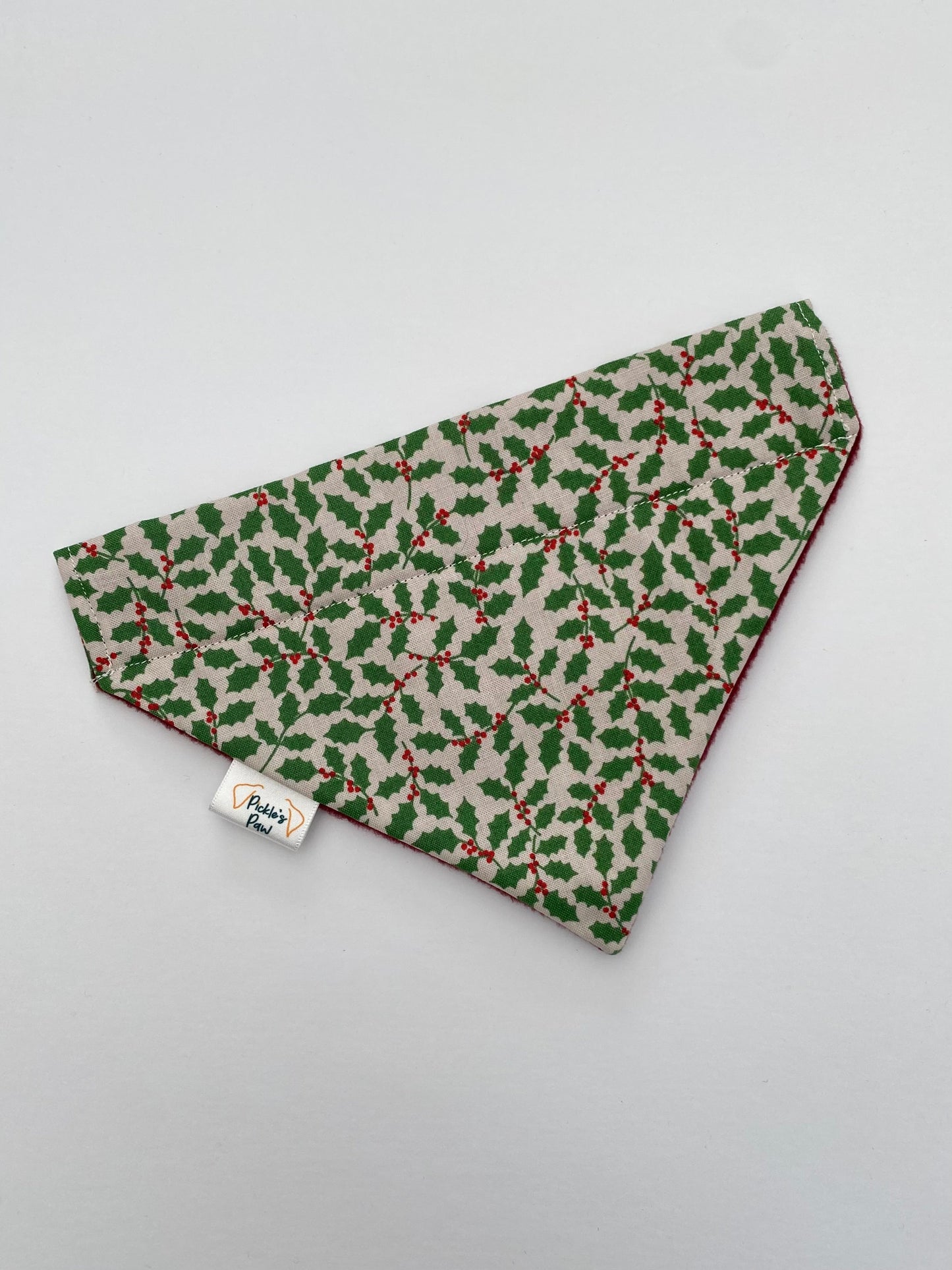 Holly and Ivy Dog Bandana Dog Bandanas - PicklesPaw